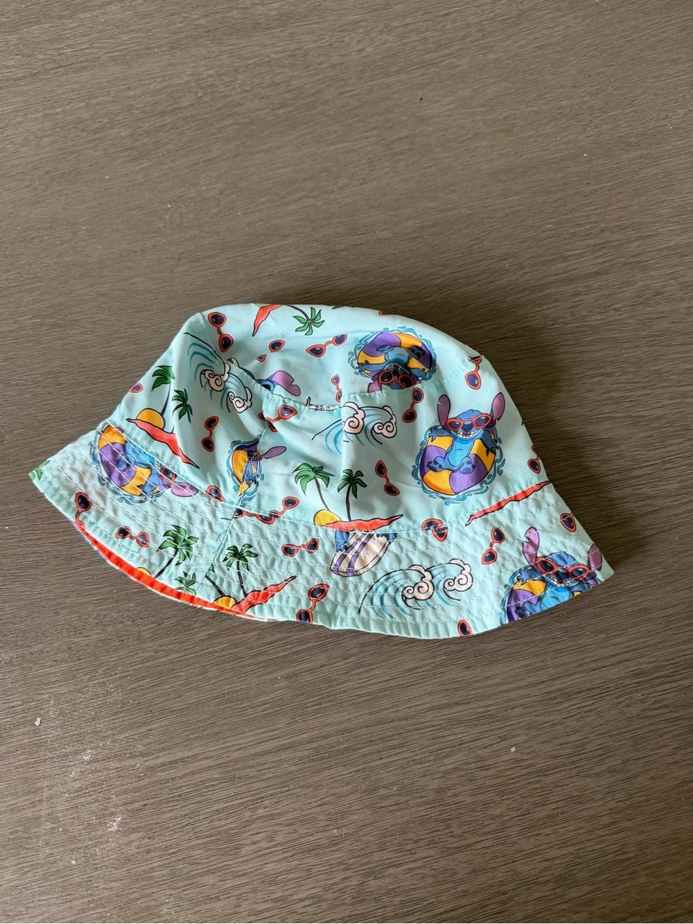 Kids Orange Reversible Bucket Hat - Unbranded